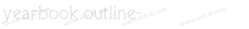 yearbook outline字体转换
